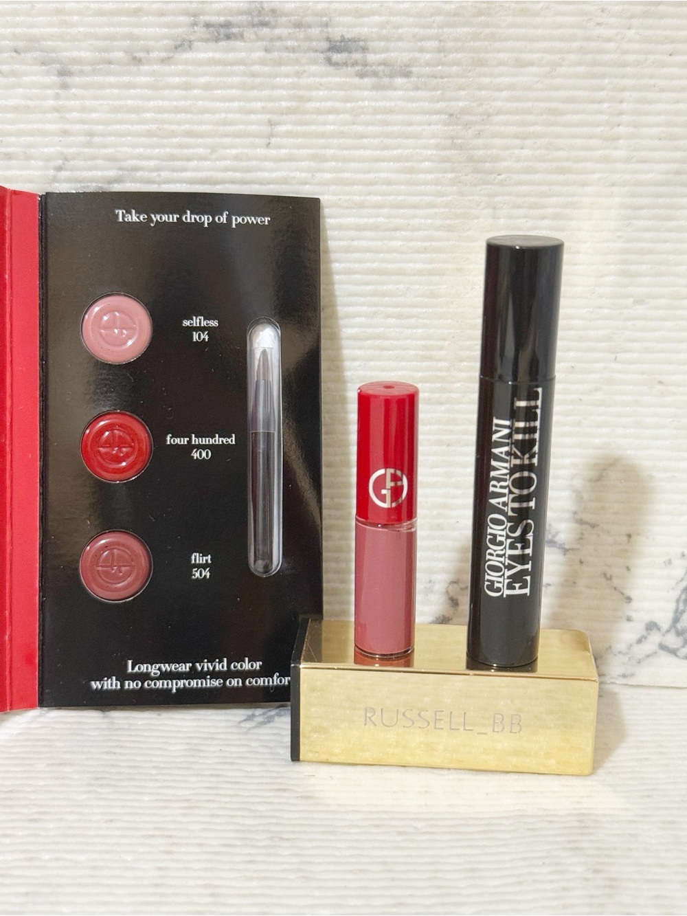 Giorgio Armani Lip Maestro, Lip Power & Eyes to Kill Mascara Travel Set